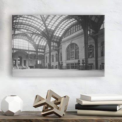 Penn Station New York Architecture Print Black and White Art, Canvas Print Wall Art Decor