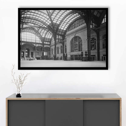 Penn Station New York Architecture Print Black and White Art, Framed Art Print Wall Decor