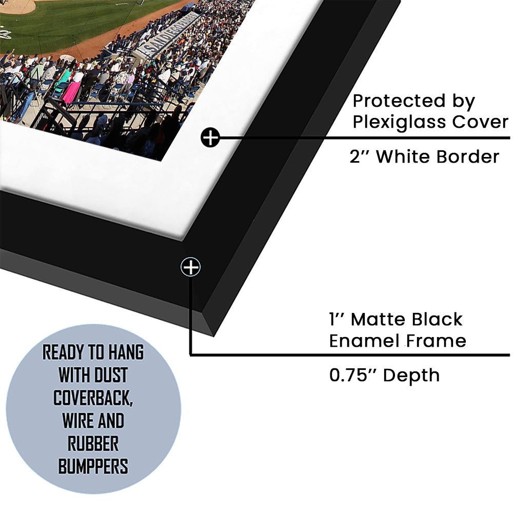 Peoria Sports Complex, Stadium Canvas, Sport Art, Fan Gifts, White Border Framed Art Print Wall Decor