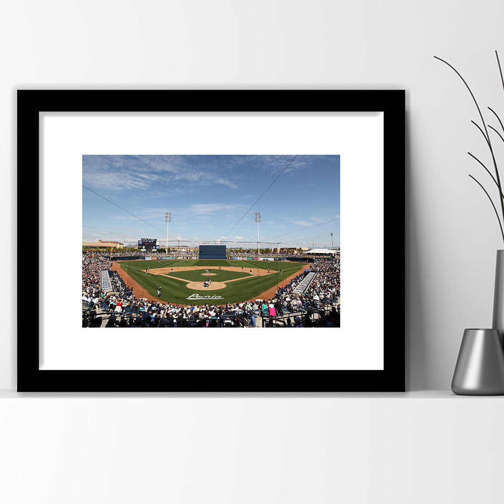 Peoria Sports Complex, Stadium Canvas, Sport Art, Fan Gifts, White Border Framed Art Print Wall Decor