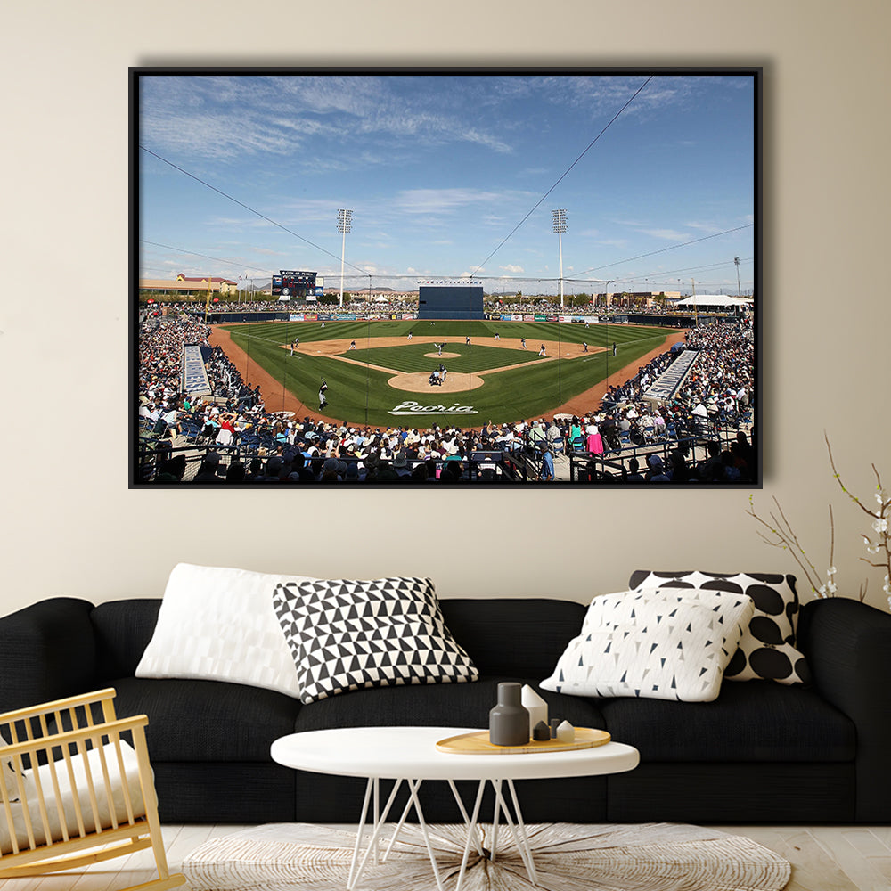 Peoria Sports Complex, Stadium Canvas, Sport Art, Fan Gifts, Framed Canvas Print Wall Art, Floating Frame