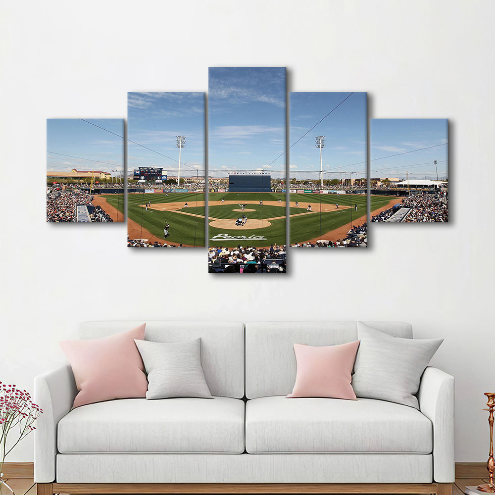 Peoria Sports Complex, Stadium Canvas, Sport Art, Fan Gifts, 5 Panel, Large Canvas, Canvas Print Wall Art