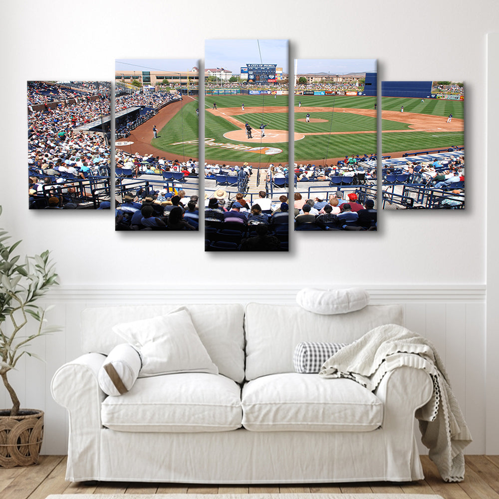 Peoria Sports Complex, Stadium Canvas, Sport Art, Gift for him, 5 Panel, Large Canvas, Canvas Print Wall Art