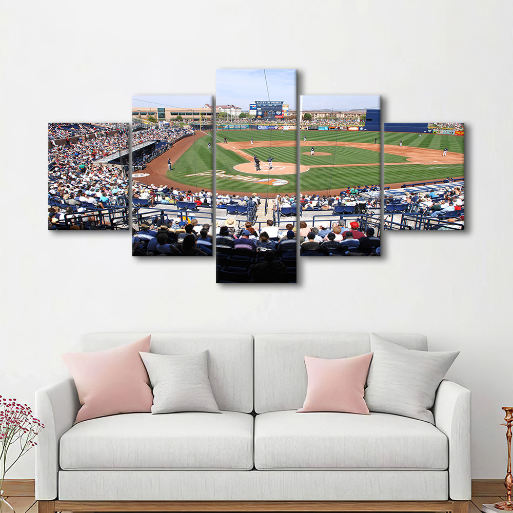 Peoria Sports Complex, Stadium Canvas, Sport Art, Gift for him, 5 Panel, Large Canvas, Canvas Print Wall Art