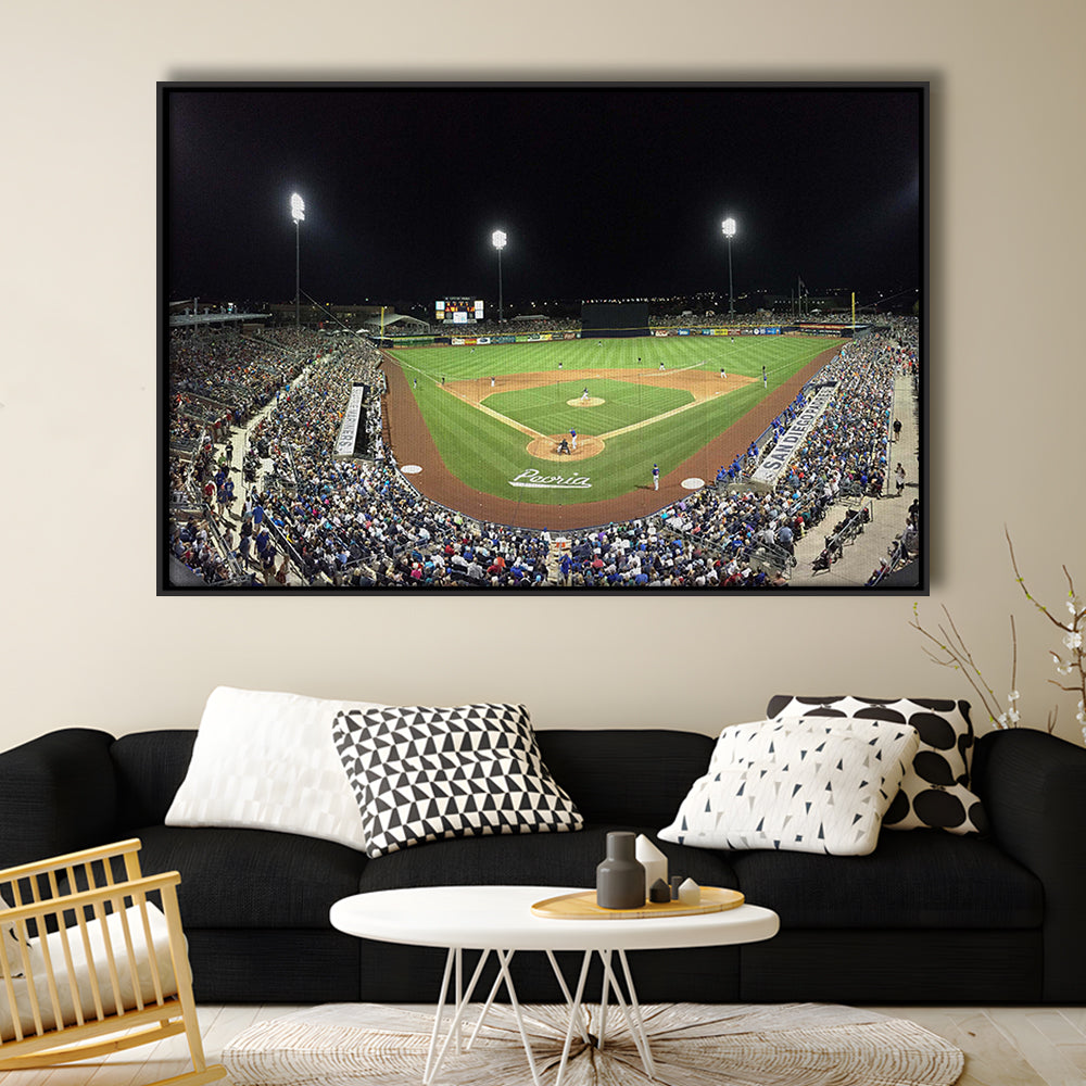 Peoria Sports Complex in Arizona, Stadium Canvas, Sport Art, Framed Canvas Print Wall Art, Floating Frame