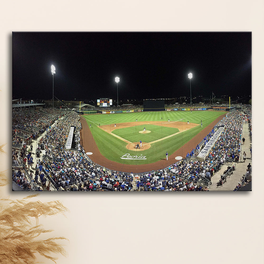 Peoria Sports Complex in Arizona, Stadium Canvas, Sport Art, Gift for him, Man Cave Decor, Art Print, Canvas Print Wall Art