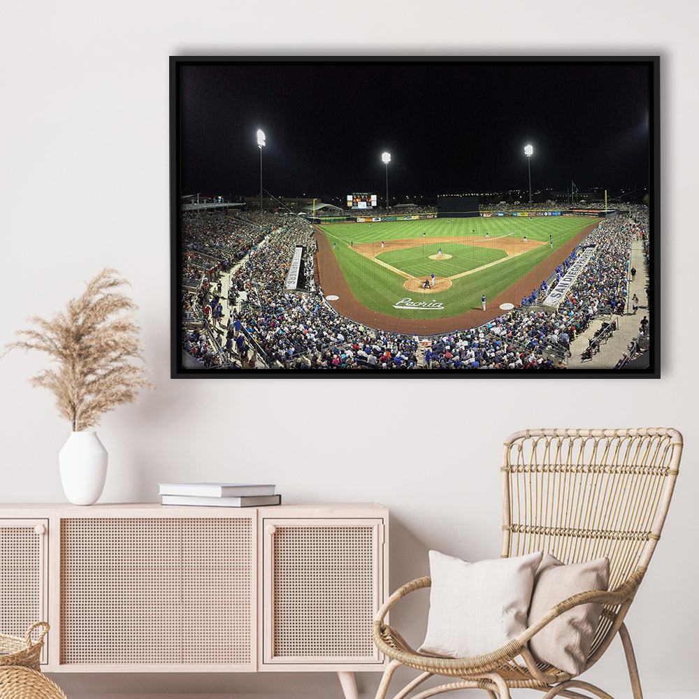 Peoria Sports Complex in Arizona, Stadium Canvas, Sport Art, Framed Canvas Print Wall Art, Floating Frame