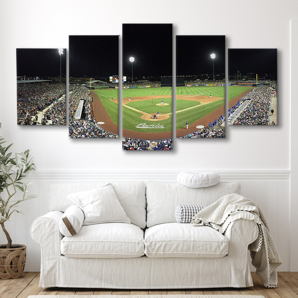 Peoria Sports Complex in Arizona, Stadium Canvas, Sport Art, Gift for him, 5 Panel, Large Canvas, Canvas Print Wall Art