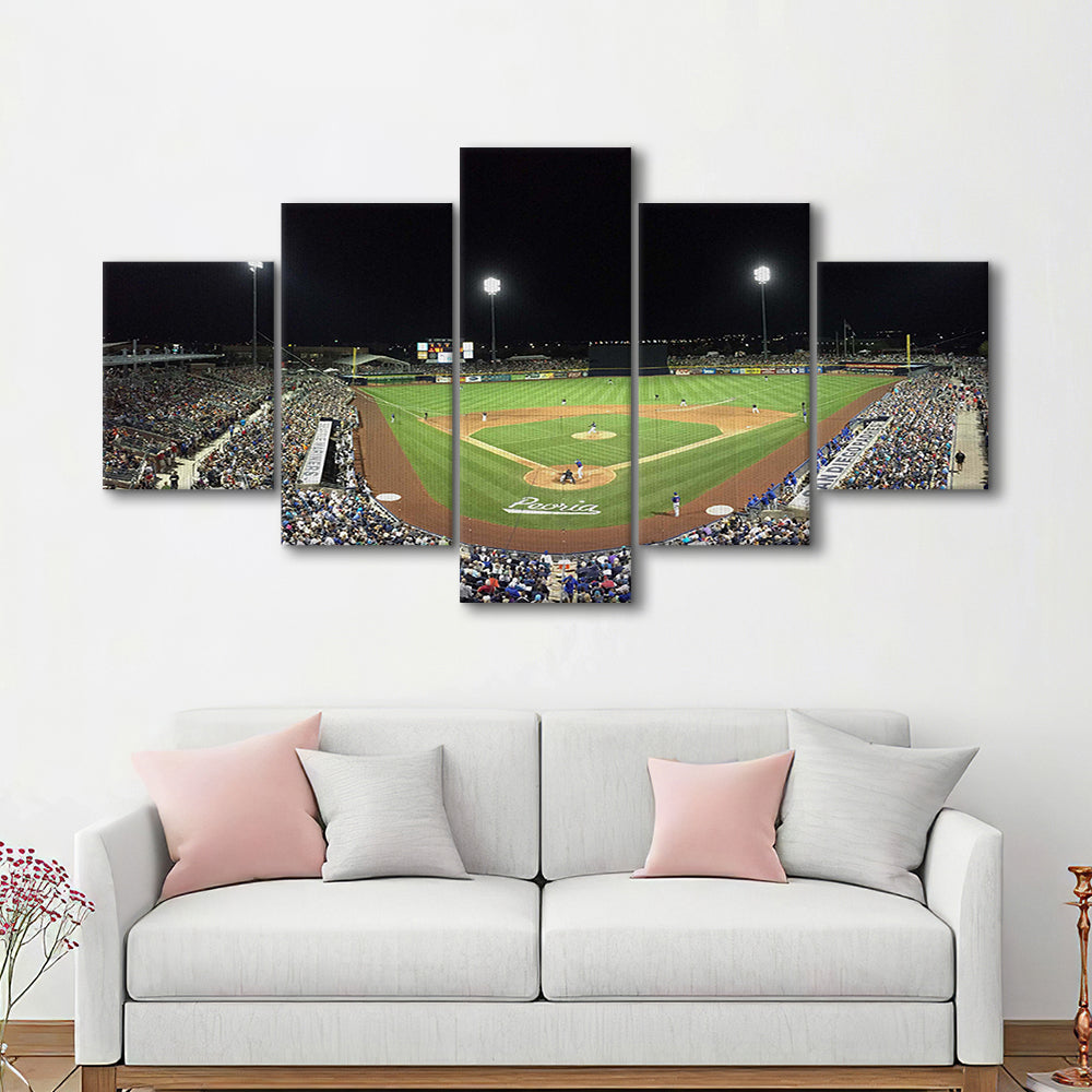 Peoria Sports Complex in Arizona, Stadium Canvas, Sport Art, Gift for him, 5 Panel, Large Canvas, Canvas Print Wall Art