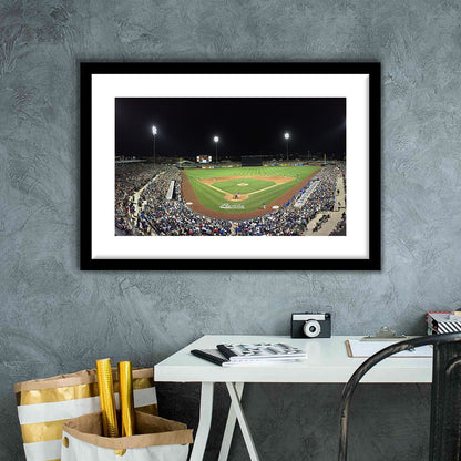 Peoria Sports Complex in Arizona, Stadium Canvas, Sport Art, Gift for him, White Border Framed Art Print Wall Decor