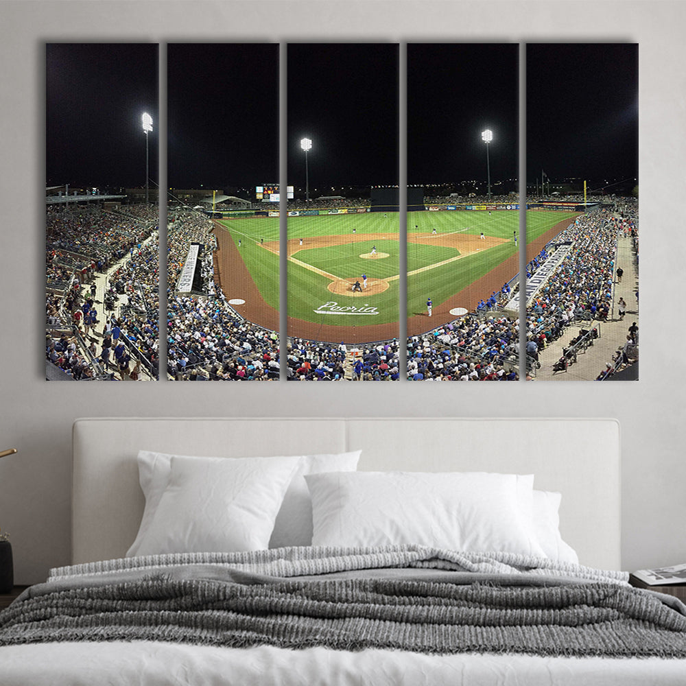 Peoria Sports Complex in Arizona, Stadium Canvas, Sport Art, 5 Panel B, Extra Large Canvas, Canvas Print Wall Art
