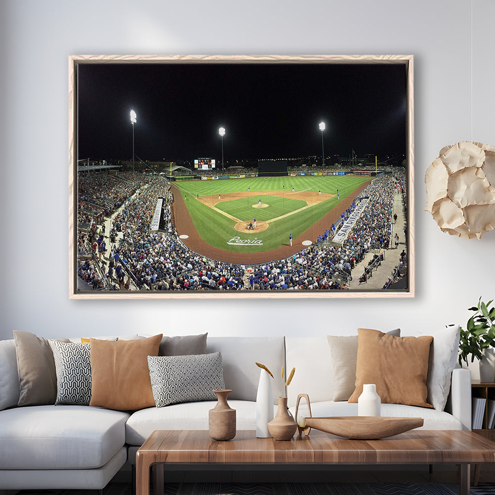 Peoria Sports Complex in Arizona, Stadium Canvas, Sport Art, Framed Canvas Print Wall Art, Floating Frame