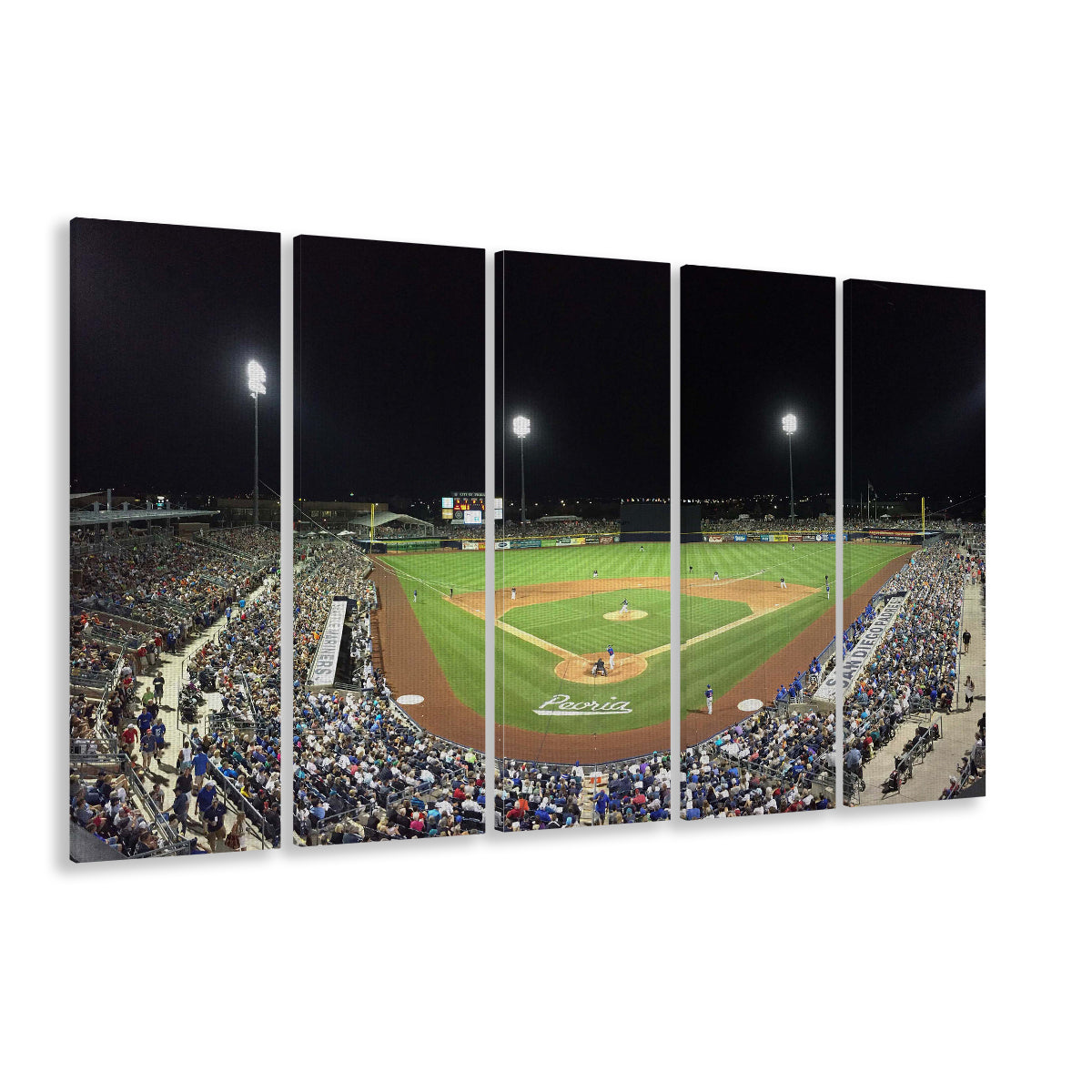 Peoria Sports Complex in Arizona, Stadium Canvas, Sport Art, 5 Panel B, Extra Large Canvas, Canvas Print Wall Art
