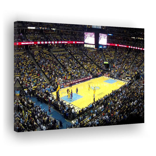 Pepsi Center Nuggets, Stadium Canvas, Sport Art, Gift for him, Man Cave Decor, Art Print, Canvas Print Wall Art