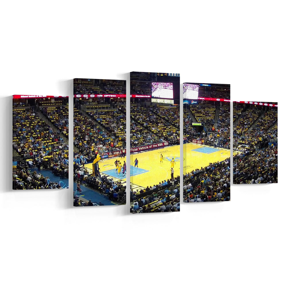 Pepsi Center Nuggets, Stadium Canvas, Sport Art, Gift for him, 5 Panel, Large Canvas, Canvas Print Wall Art