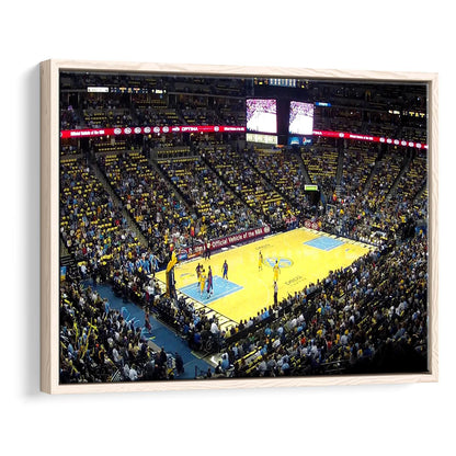 Pepsi Center Nuggets, Stadium Canvas, Sport Art, Framed Canvas Print Wall Art, Floating Frame