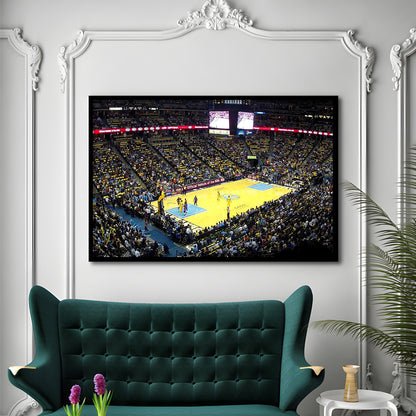 Pepsi Center Nuggets, Stadium Canvas, Sport Art, Gift for him, Framed Art Print Wall Decor, Picture Framed
