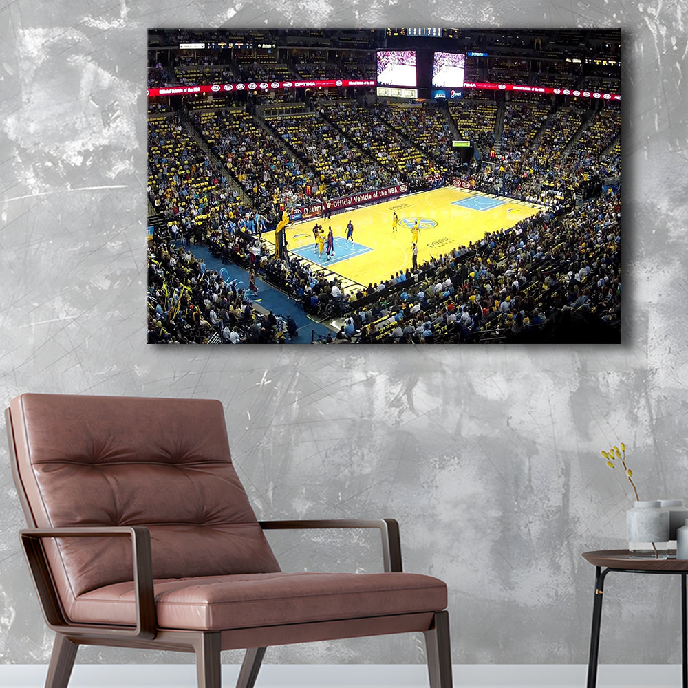 Pepsi Center Nuggets, Stadium Canvas, Sport Art, Gift for him, Man Cave Decor, Art Print, Canvas Print Wall Art