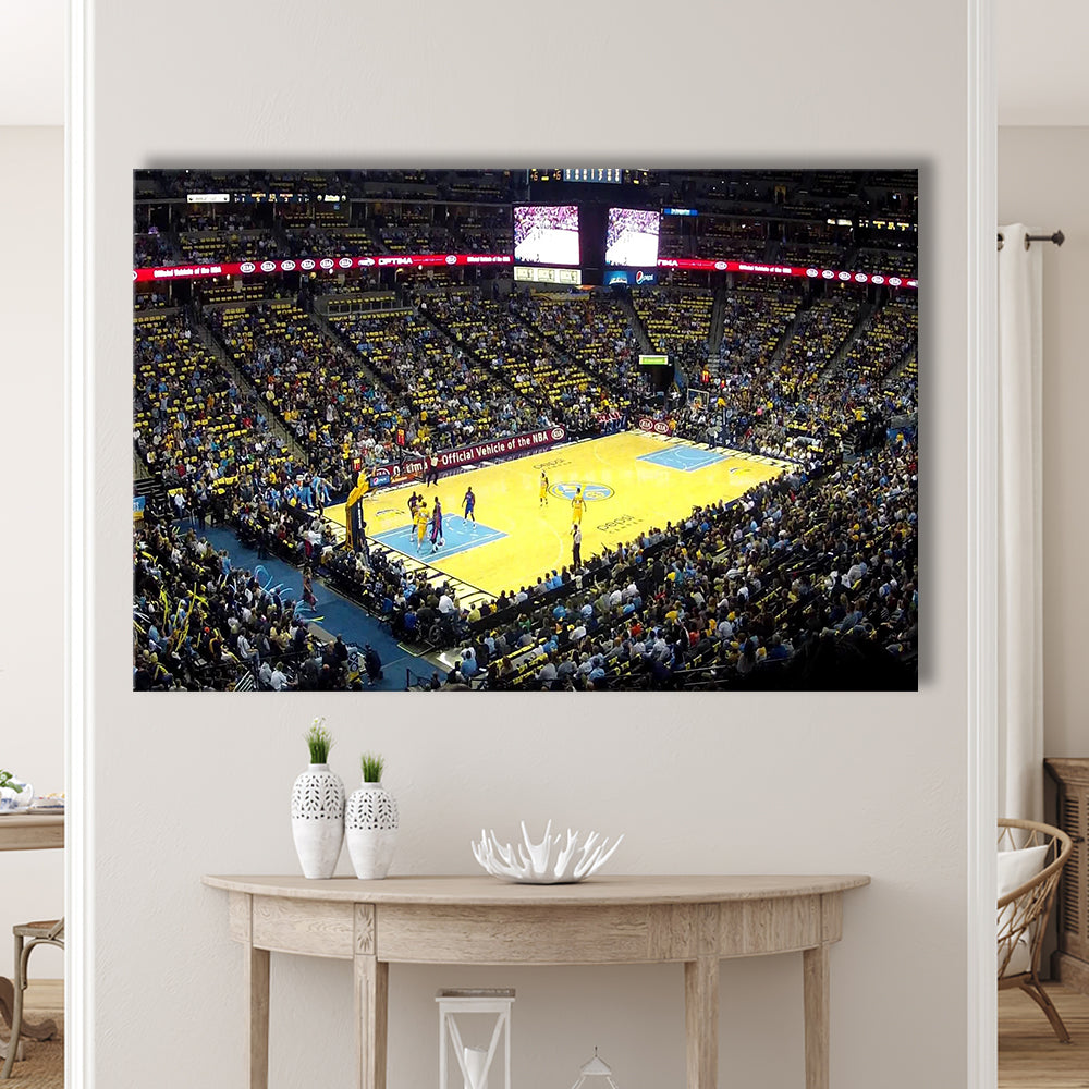 Pepsi Center Nuggets, Stadium Canvas, Sport Art, Gift for him, Man Cave Decor, Art Print, Canvas Print Wall Art