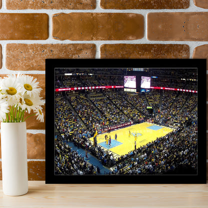 Pepsi Center Nuggets, Stadium Canvas, Sport Art, Gift for him, Framed Art Print Wall Decor, Picture Framed