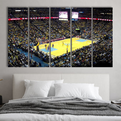 Pepsi Center Nuggets, Stadium Canvas, Sport Art, 5 Panel B, Extra Large Canvas, Canvas Print Wall Art