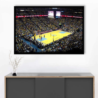 Pepsi Center Nuggets, Stadium Canvas, Sport Art, Gift for him, Framed Art Print Wall Decor, Picture Framed
