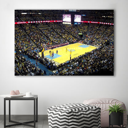 Pepsi Center Nuggets, Stadium Canvas, Sport Art, Gift for him, Man Cave Decor, Art Print, Canvas Print Wall Art