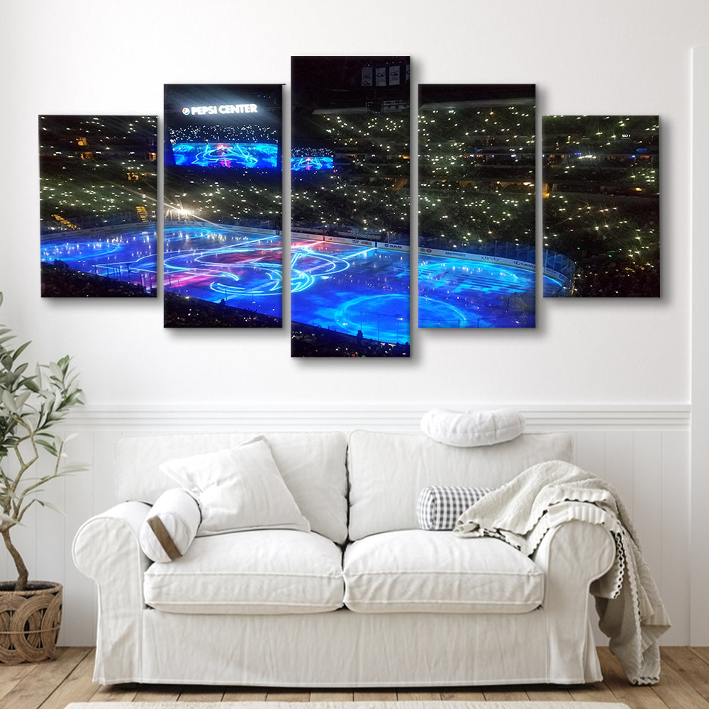 Pepsi Center, Stadium Canvas, Sport Art, Gift for him, 5 Panel, Large Canvas, Canvas Print Wall Art
