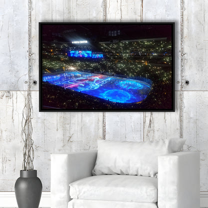 Pepsi Center, Stadium Canvas, Sport Art, Framed Canvas Print Wall Art, Floating Frame