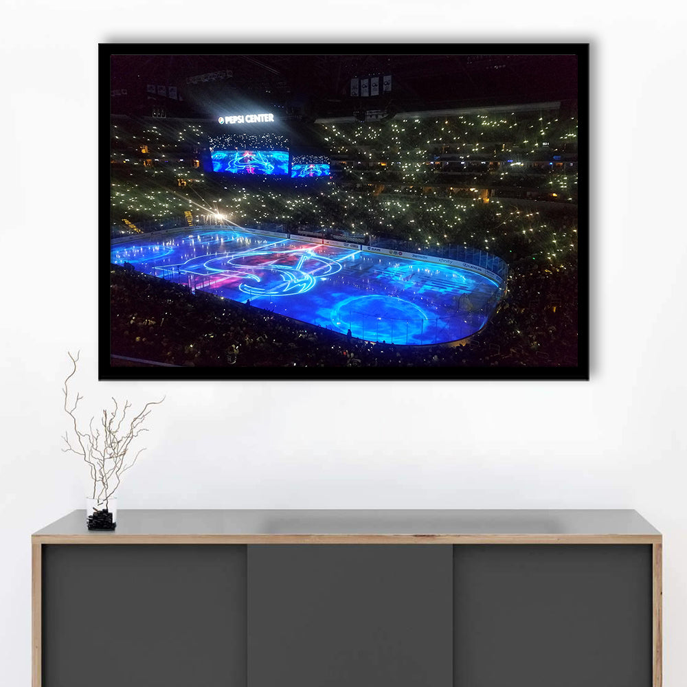 Pepsi Center, Stadium Canvas, Sport Art, Gift for him, Framed Art Print Wall Decor, Picture Framed