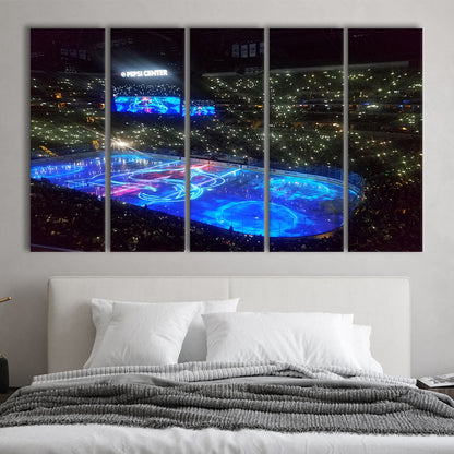 Pepsi Center, Stadium Canvas, Sport Art, 5 Panel B, Extra Large Canvas, Canvas Print Wall Art