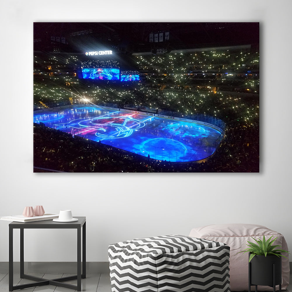 Pepsi Center, Stadium Canvas, Sport Art, Gift for him, Man Cave Decor, Art Print, Canvas Print Wall Art