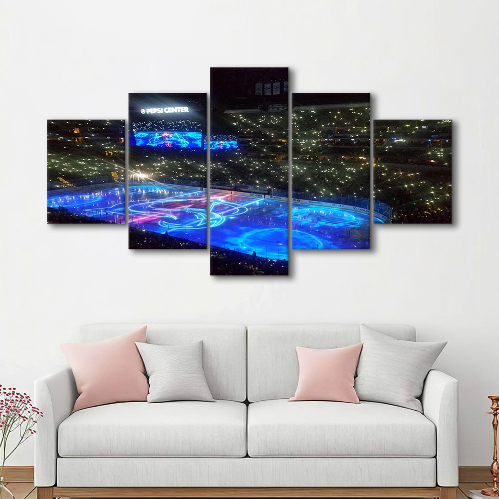 Pepsi Center, Stadium Canvas, Sport Art, Gift for him, 5 Panel, Large Canvas, Canvas Print Wall Art