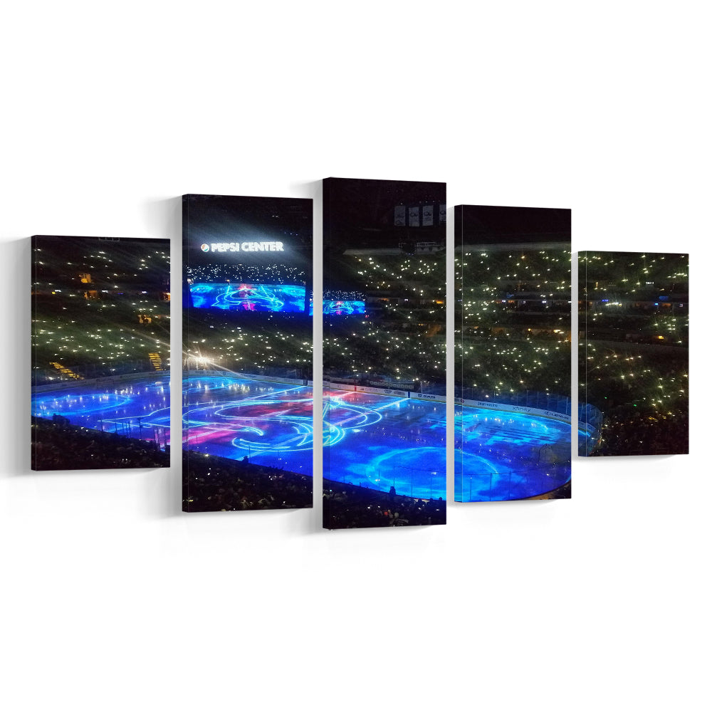 Pepsi Center, Stadium Canvas, Sport Art, Gift for him, 5 Panel, Large Canvas, Canvas Print Wall Art