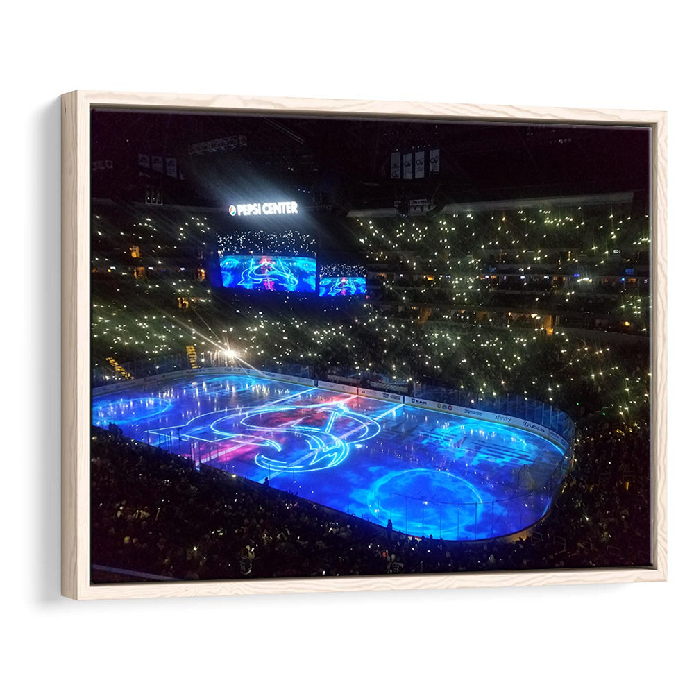 Pepsi Center, Stadium Canvas, Sport Art, Framed Canvas Print Wall Art, Floating Frame