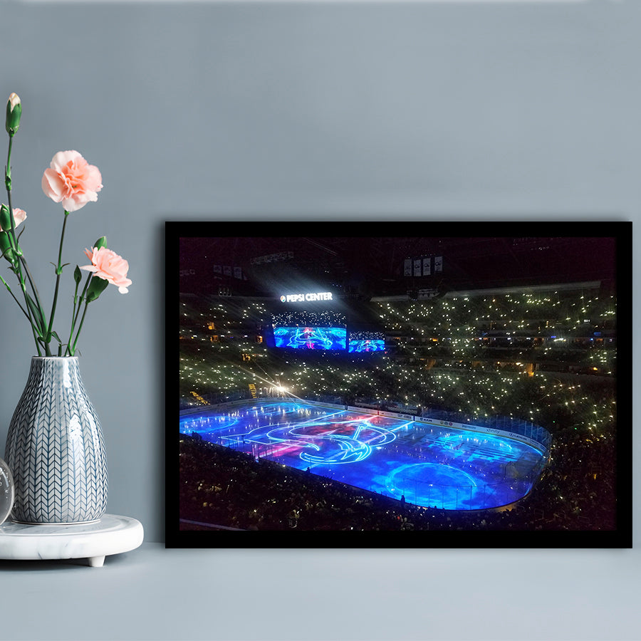 Pepsi Center, Stadium Canvas, Sport Art, Gift for him, Framed Art Print Wall Decor, Picture Framed