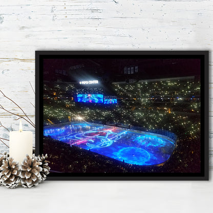 Pepsi Center, Stadium Canvas, Sport Art, Framed Canvas Print Wall Art, Floating Frame