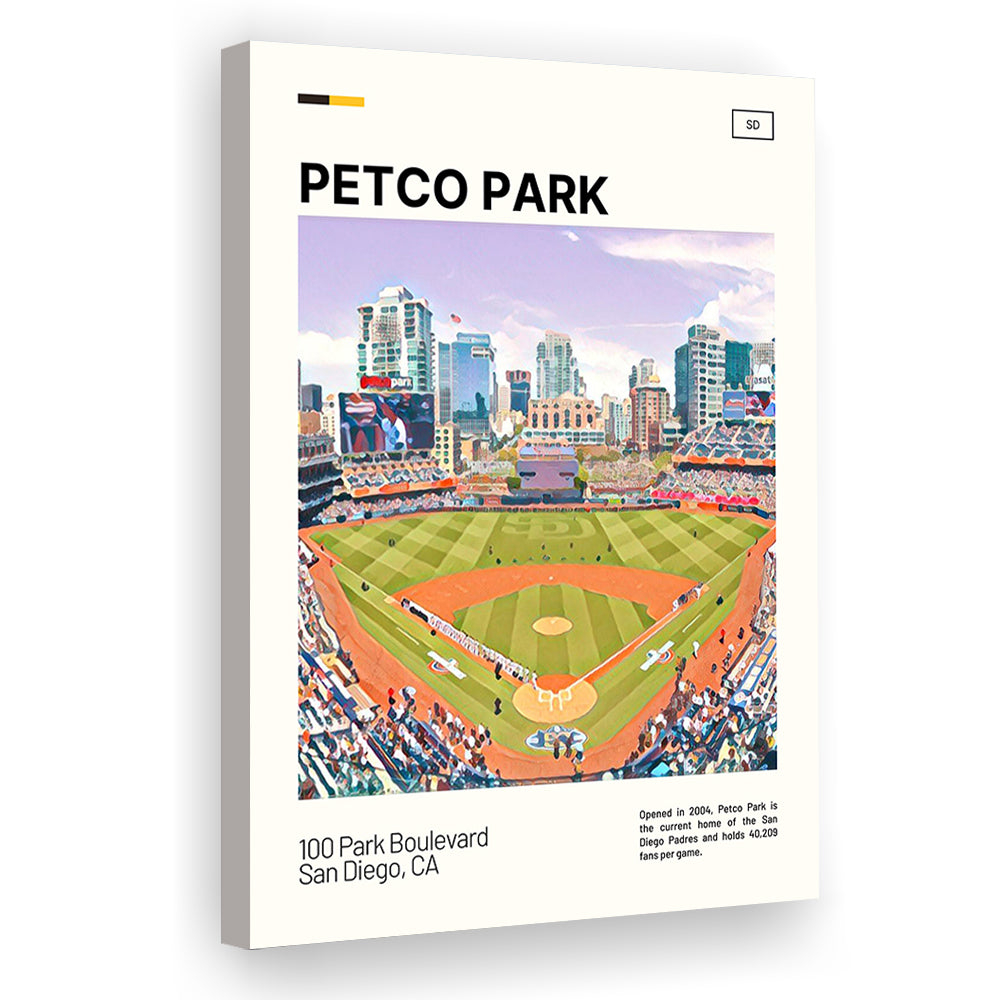 Petco Park Print, San Diego Padres Stadium Canvas Art, Fan Gifts, Sport Art, Canvas Print Wall Art