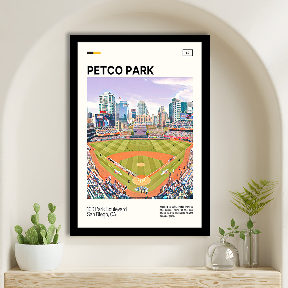 Petco Park Print, San Diego Padres Stadium Art, Gifts for him, Sport Art, Framed Art Print Wall Decor