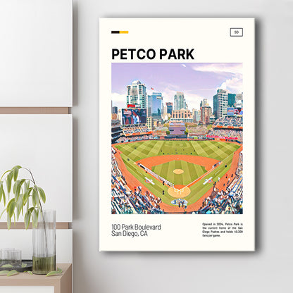 Petco Park Print, San Diego Padres Stadium Canvas Art, Fan Gifts, Sport Art, Canvas Print Wall Art