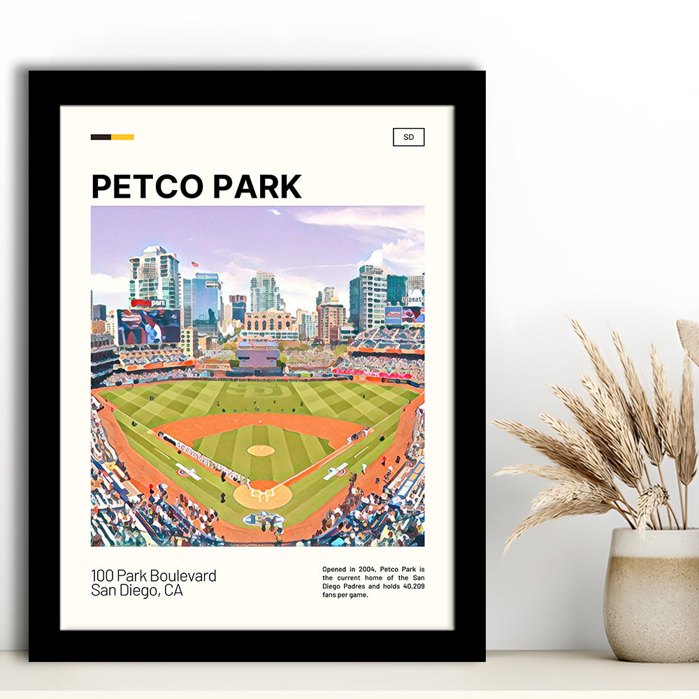 Petco Park Print, San Diego Padres Stadium Art, Gifts for him, Sport Art, Framed Art Print Wall Decor