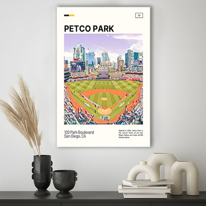 Petco Park Print, San Diego Padres Stadium Canvas Art, Fan Gifts, Sport Art, Canvas Print Wall Art