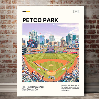 Petco Park Print, San Diego Padres Stadium Canvas Art, Fan Gifts, Sport Art, Canvas Print Wall Art
