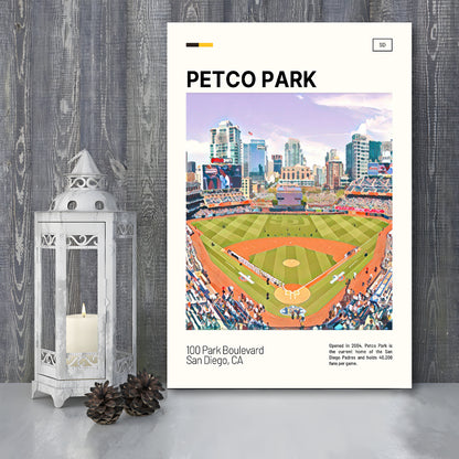 Petco Park Print, San Diego Padres Stadium Canvas Art, Fan Gifts, Sport Art, Canvas Print Wall Art