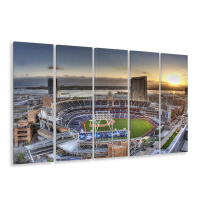 Petco Park San Diego California, Stadium Canvas, Sport Art, 5 Panel B, Extra Large Canvas, Canvas Print Wall Art