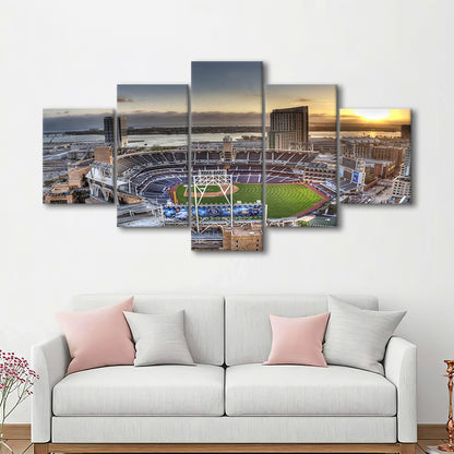 Petco Park San Diego California, Stadium Canvas, Sport Art, Gift for him, 5 Panel, Large Canvas, Canvas Print Wall Art