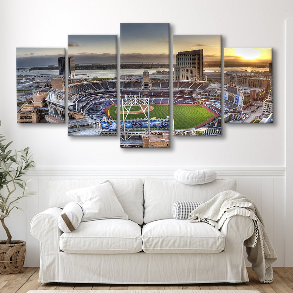 Petco Park San Diego California, Stadium Canvas, Sport Art, Gift for him, 5 Panel, Large Canvas, Canvas Print Wall Art