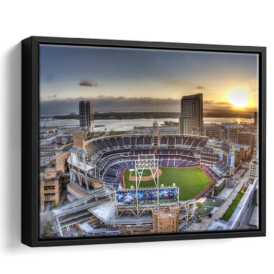 Petco Park San Diego California, Stadium Canvas, Sport Art, Framed Canvas Print Wall Art, Floating Frame