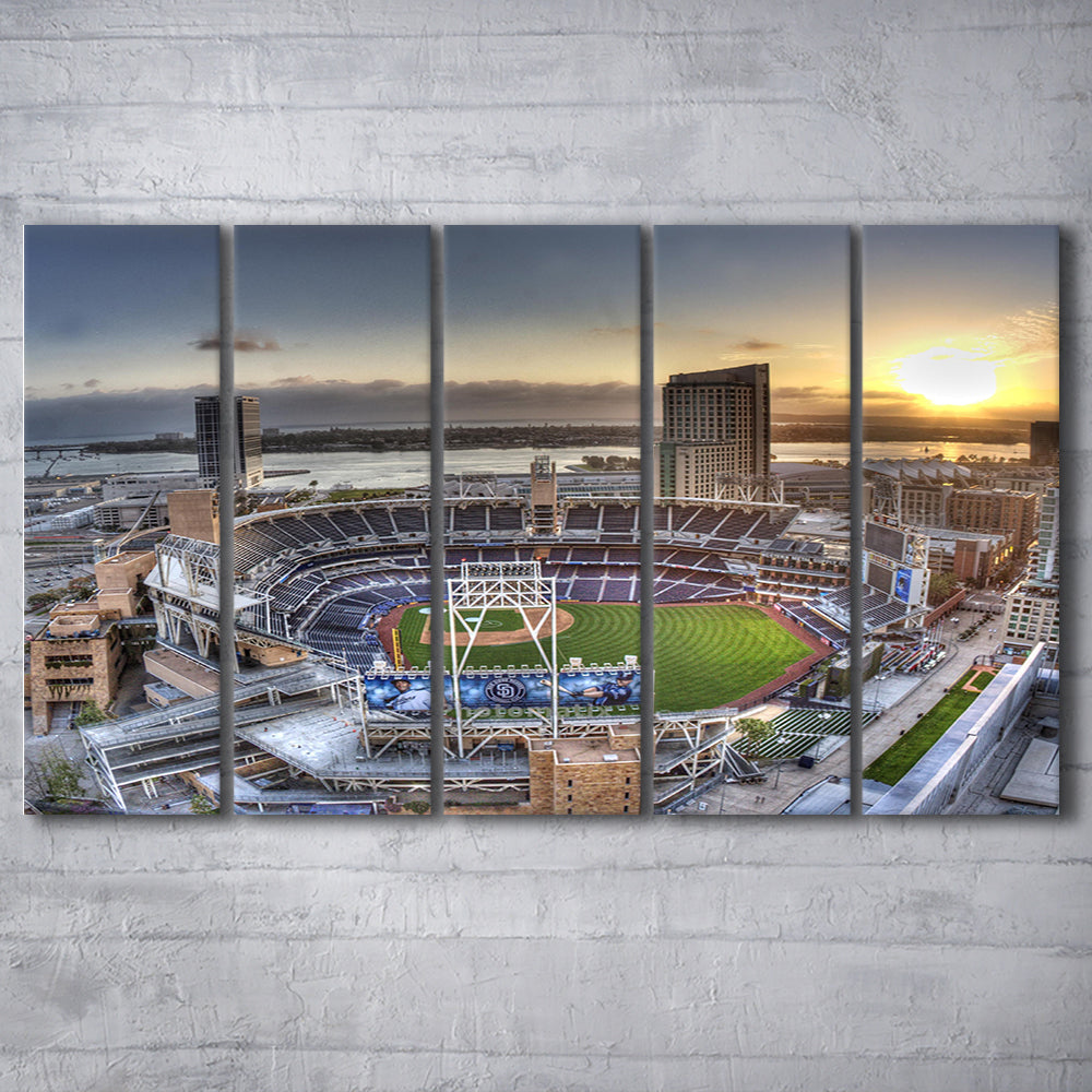 Petco Park San Diego California, Stadium Canvas, Sport Art, 5 Panel B, Extra Large Canvas, Canvas Print Wall Art