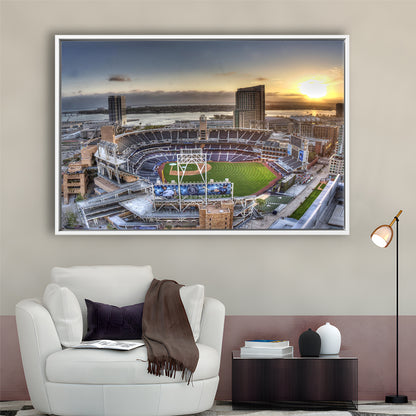 Petco Park San Diego California, Stadium Canvas, Sport Art, Framed Canvas Print Wall Art, Floating Frame
